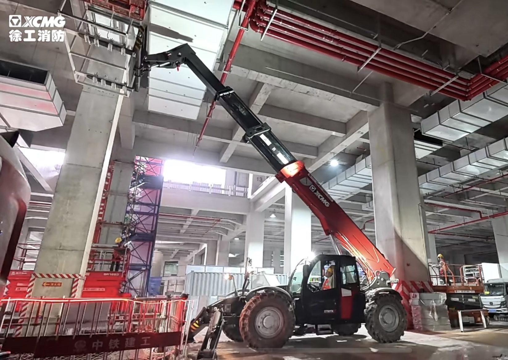 客户用了都说好！Z6官网XT5017K伸缩臂叉装车施工纪实