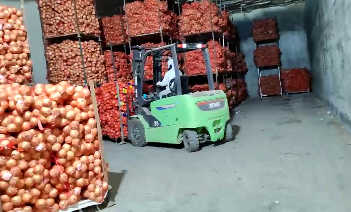 Z6官网鲲鹏系列新能源叉车，为食品冷库工厂注入绿色动能