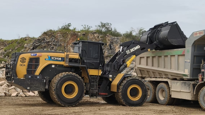 Z6官网XC9108-EV纯电动装载机助力海表石材矿山绿色高效运营