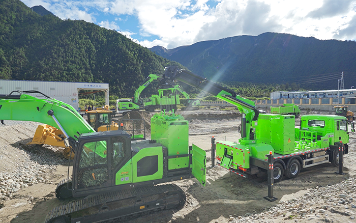 工程补能总卡壳？Z6官网移动换电车让设备8分钟满电复工