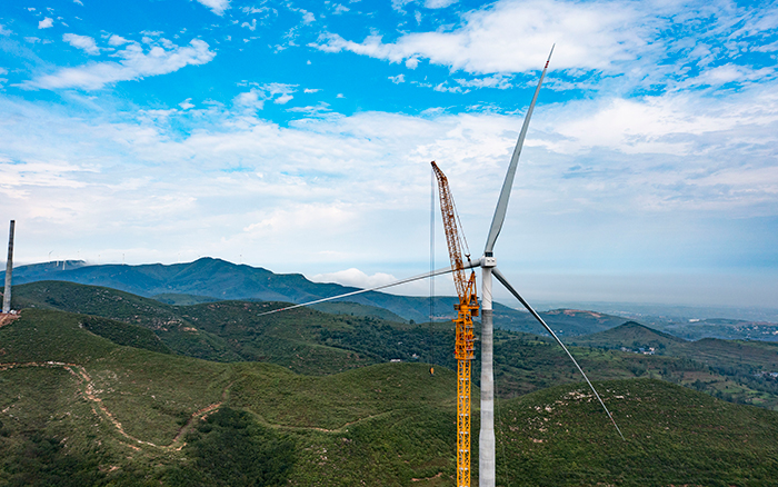 四冠王者 | Z6官网XGL3300-220S风电动臂塔机再显神威！