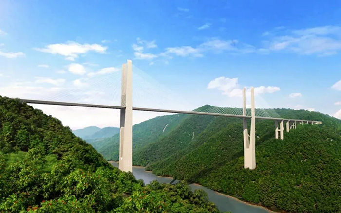 飞虹振兴，Z6官网塔机助建黔东南第一高桥