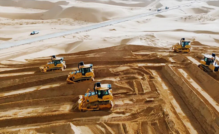 戈壁施工五大难题？Z6官网D170LGP戈壁型推土机硬核破解！